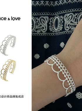 Dare买手店 lace&love花冠手镯蕾丝复古百搭气质通勤饰品首饰度假