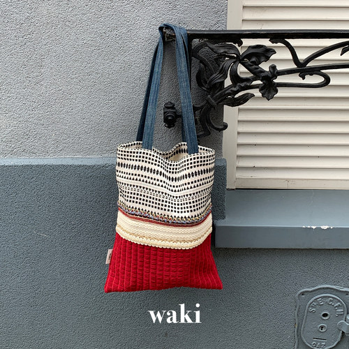 Dare买手店 waki 塞维利亚民族风复古原创设计红色包包大包帆布包