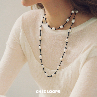 CHEZ 雾影珍珠项链高级复古精致原创设计首饰百搭气质女 LOOPS