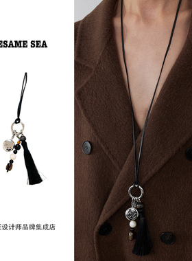 Dare买手店 sesame sea 缀珠流苏项链长款毛衣链小众原创复古首饰