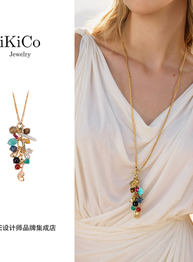 Dare买手店 ikico 万花筒项链金色复古高级精致饰品首饰原创设计