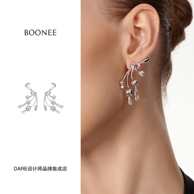 Dare买手店 Boonee 不规则夸张露珠铃兰耳环原创精致闪亮饰品首饰