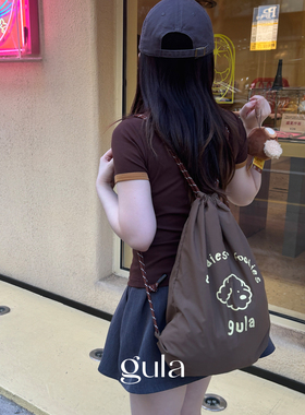 Dare买手店 gula 双肩包抽绳轻便轻巧百搭束口简易运动健身游泳包