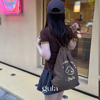 Dare买手店 gula 双肩包抽绳轻便轻巧百搭束口简易运动健身游泳包
