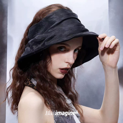 Dare买手店 blackimagine6 时髦百搭褶皱发带空顶帽遮阳度假旅游