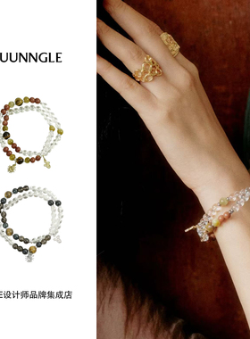 Dare买手店 JUUNNGLE LAB 游猎水晶双层手串富贵好运原创设计串珠