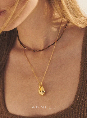 Dare买手店ANNI LU丹麦Sun Stalker项链虎眼石细串珠饰品