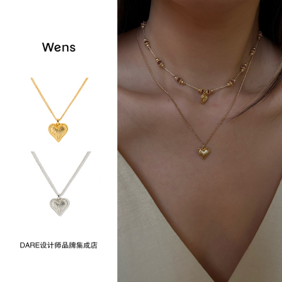 Dare买手店 Wens Jewels爱心锁骨链金色欧美民族度假原创设计首饰