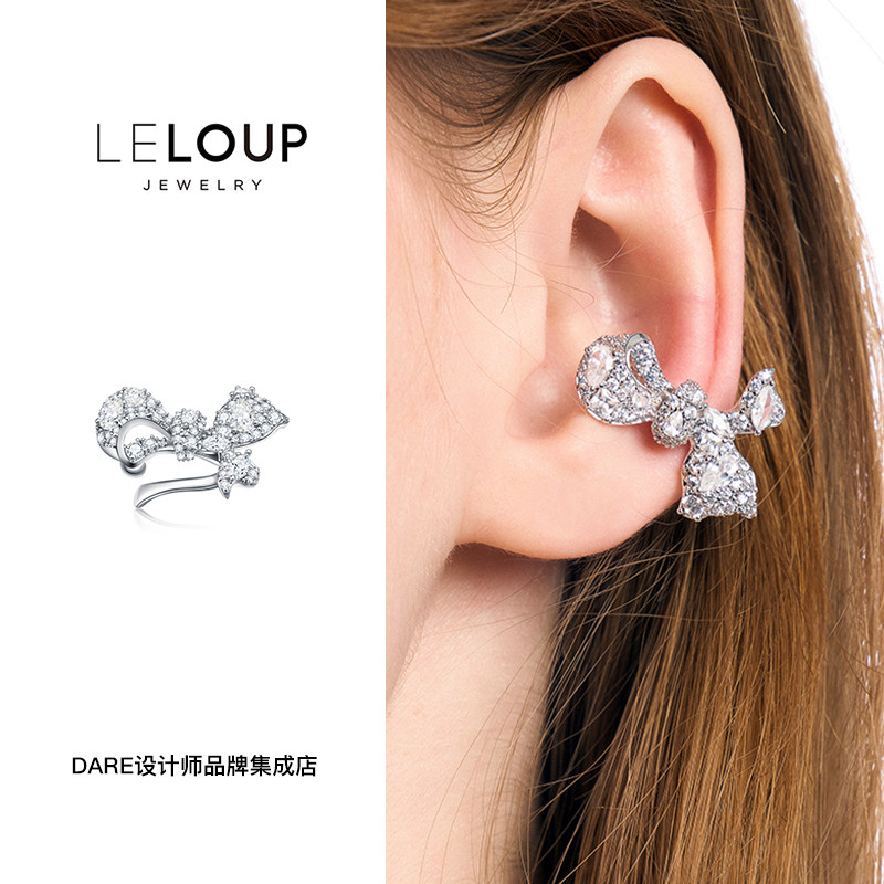 DARE买手店 LeLoup 碎冰系列蝴蝶结耳夹甜美少女气质饰品首饰,饰品/流行首饰/时尚饰品新,耳环,淘宝优惠券,粉丝福利购,淘宝优惠卷