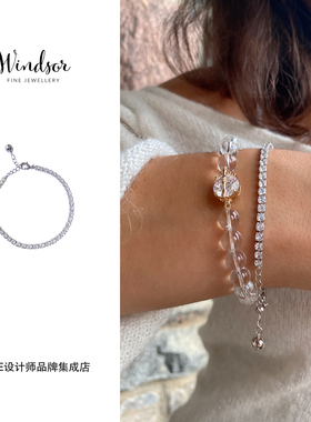 LHwindsor温莎 网球手链闪亮复古原创百搭高级原创设计首饰气质女