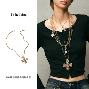 Dare买手店 米金mini四面蝴蝶结项链原创设计首饰 tokokkino正品