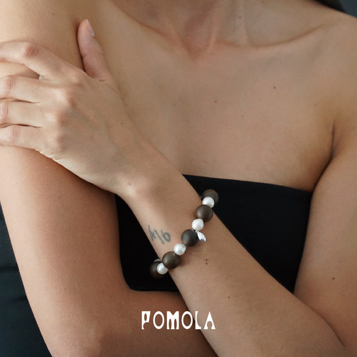 Dare买手店 POMOLA 沉香木拼接天然珍珠手串原创设计复古饰品首饰