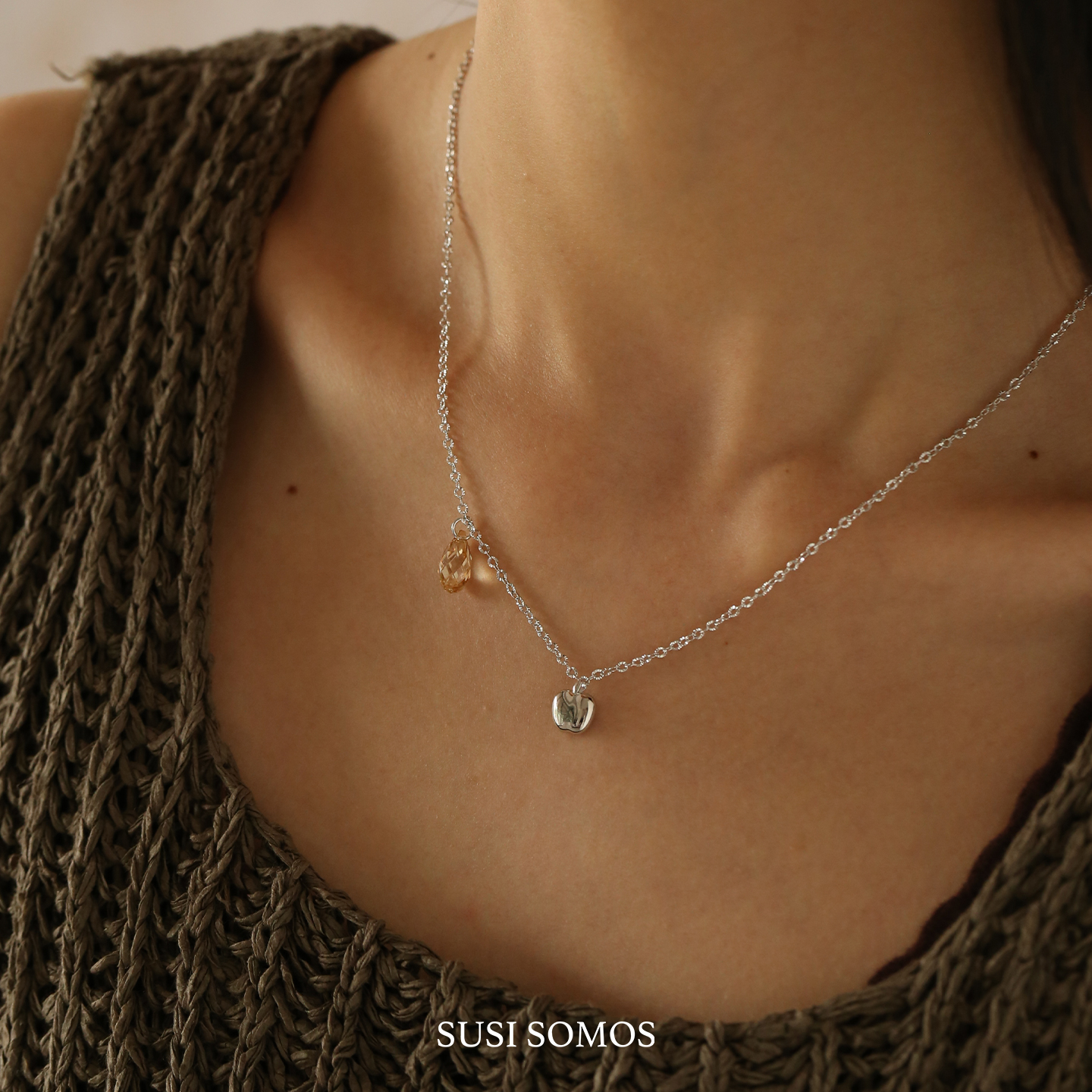 Dare买手店 susi somos金苹果细链925银原创设计项链百搭气质精致
