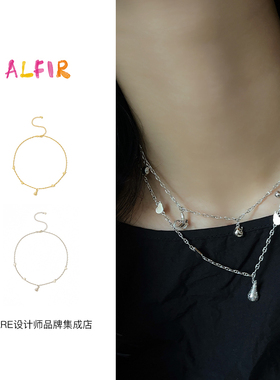 Dare买手店 alfir正品啤梨项链复古金色通勤小众原创首饰饰品百搭
