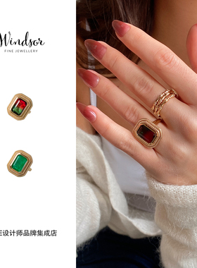 LHwindsor温莎 西瓜戒指金色欧美复古原创设计高级精致首饰度假女
