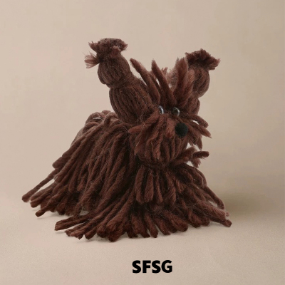 Dare买手店SFSG 棕色拖把小狗毛绒玩具狗狗挂件手机挂饰礼物可爱