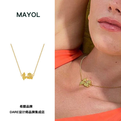 mayol素链项链笑脸项链