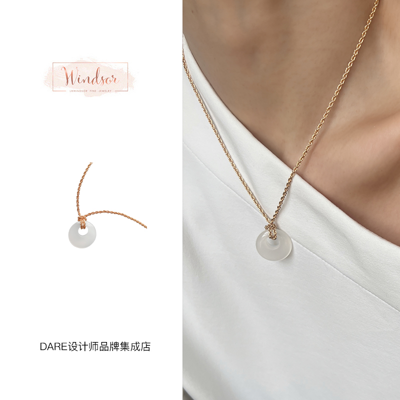 lhwindsor温莎白玛瑙月光项链