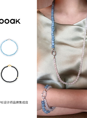 ooak油画肌理泡沫双层项链