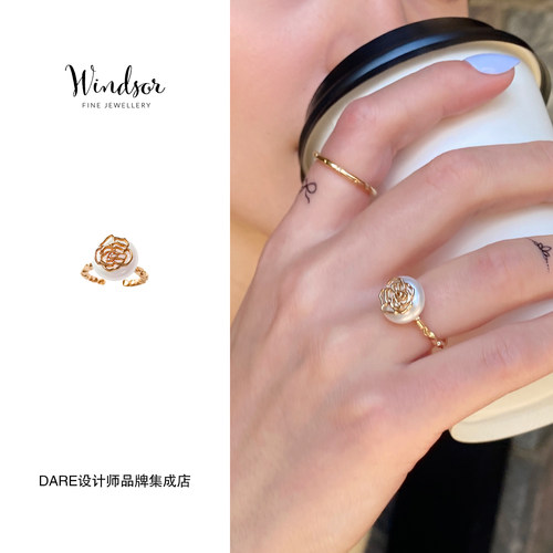 Dare买手店 LHwindsor温莎珠宝 玫瑰珍珠戒指复古高级精致欧美女