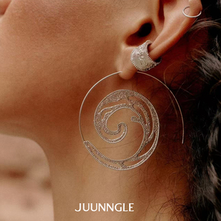 Dare买手店JUUNNGLE LAB生命树抽芽耳环原创设计夸张个性耳饰度假