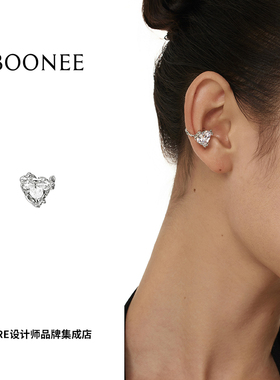 Dare买手店 Boonee 正品熔岩爱心宝石耳骨夹甜美轻奢耳夹贴耳设计