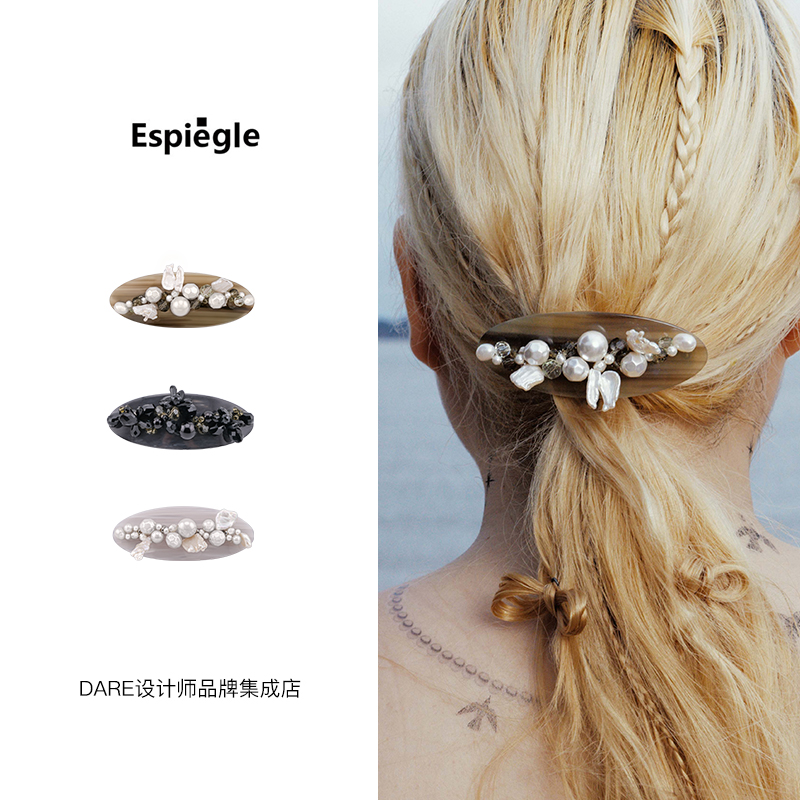 espiegle醋酸珍珠串珠马尾发夹