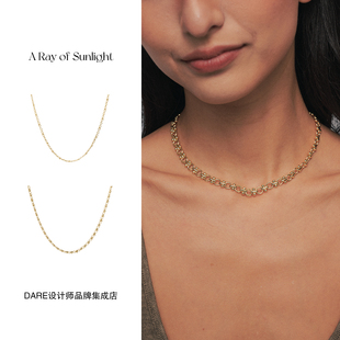Dare买手店 A ray of sunlight埃及金属项链金色复古链条首饰度假