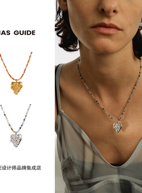 BIAS GUID 露光爱心串珠项链度假风小众精致复古饰品首饰买手店