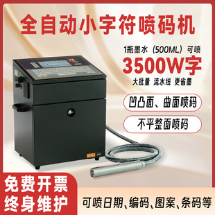 全自动小字符喷码 机w300系列大批量流水线不平稳面可喷日期编码