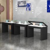 博物馆展示柜台文物展柜玉器古玩玻璃展柜纪念馆陈列柜液压翻盖柜