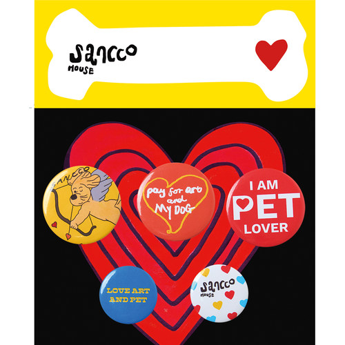 SANCCO「I'm pet lover」系列丘比特小狗趣味风格别针徽章套装