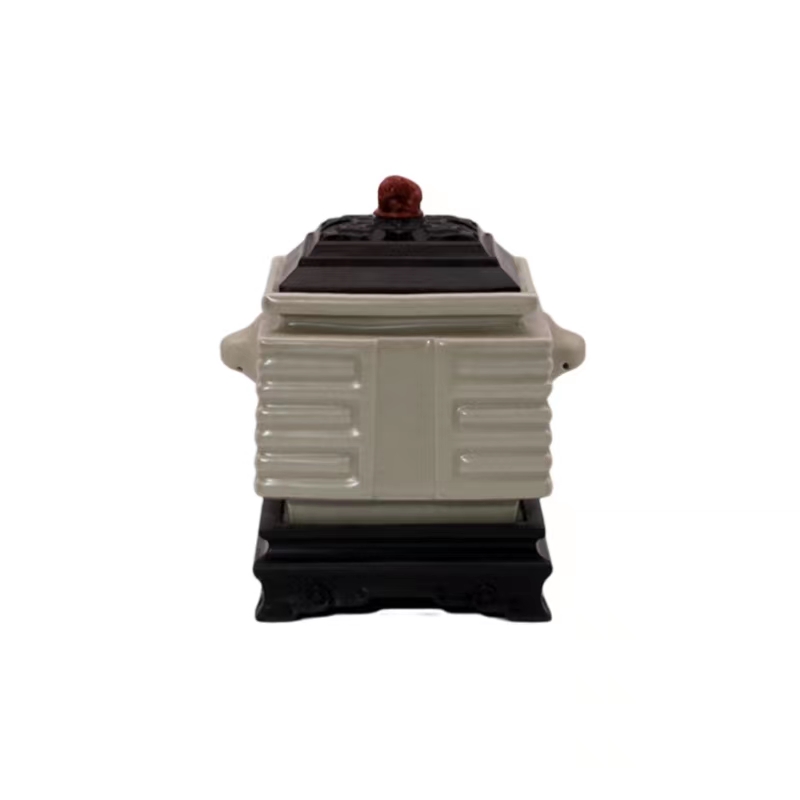 渌水山房 青拙香炉 仿南宋官窑琮式炉 良渚文化玉琮造型香薰炉