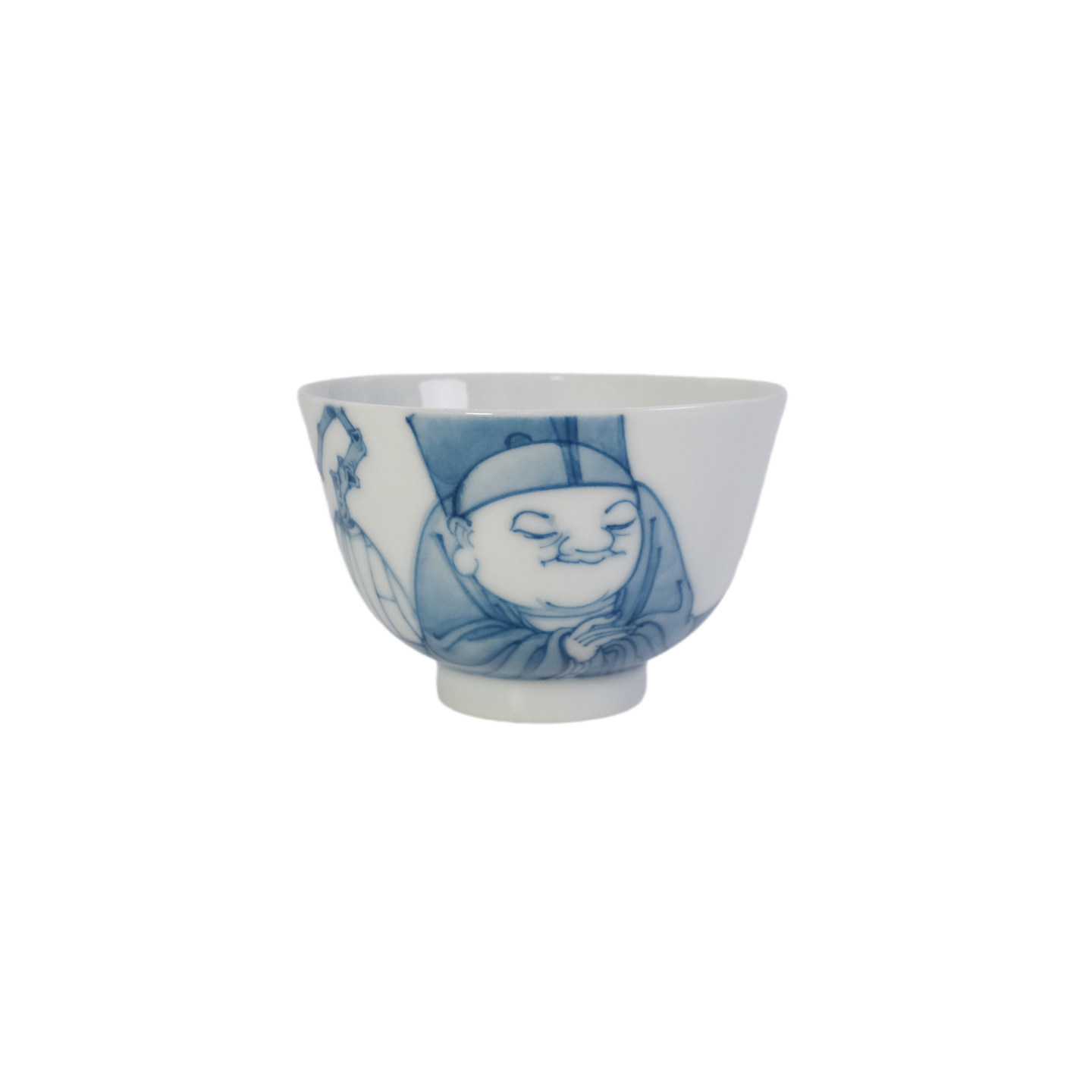 渌水山房 郑汇经作品 青花高士人物系列品茗杯 诗酒趁年华