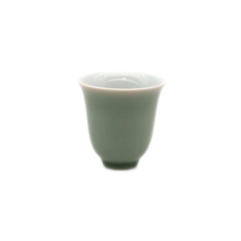 渌水山房 赋山造 老豆青釉仿古玉兰杯 花神杯 功夫茶利器主人杯