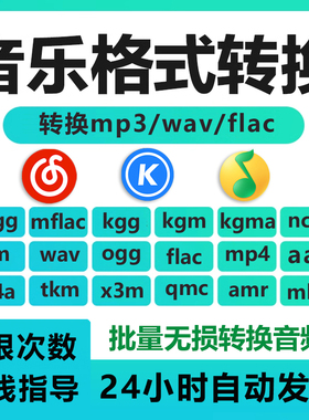 视频音乐格式mflac mgg kgg kgm kgma ncm mp4转换mp3音频转换器