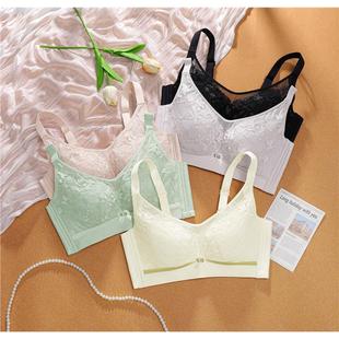 洞洞杯932蝴蝶结镂空设计性感蕾丝内衣女无钢圈薄款透气聚拢胸罩