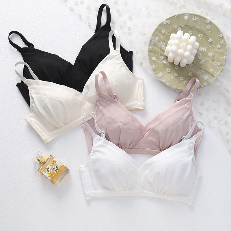 性感美背女士内衣套装夏季少女小胸聚拢文胸无钢圈聚拢文胸套装