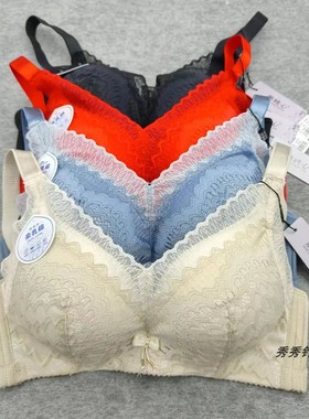 2件包邮美桃心5588婴儿棉柔软无钢圈文胸中厚聚拢三排扣透气内衣