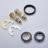 洗头床水龙头手拧开关配件 混水阀安装 固定卡扣大螺帽维修件