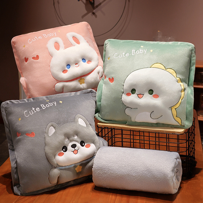 办公室折叠抱枕被子两用加厚