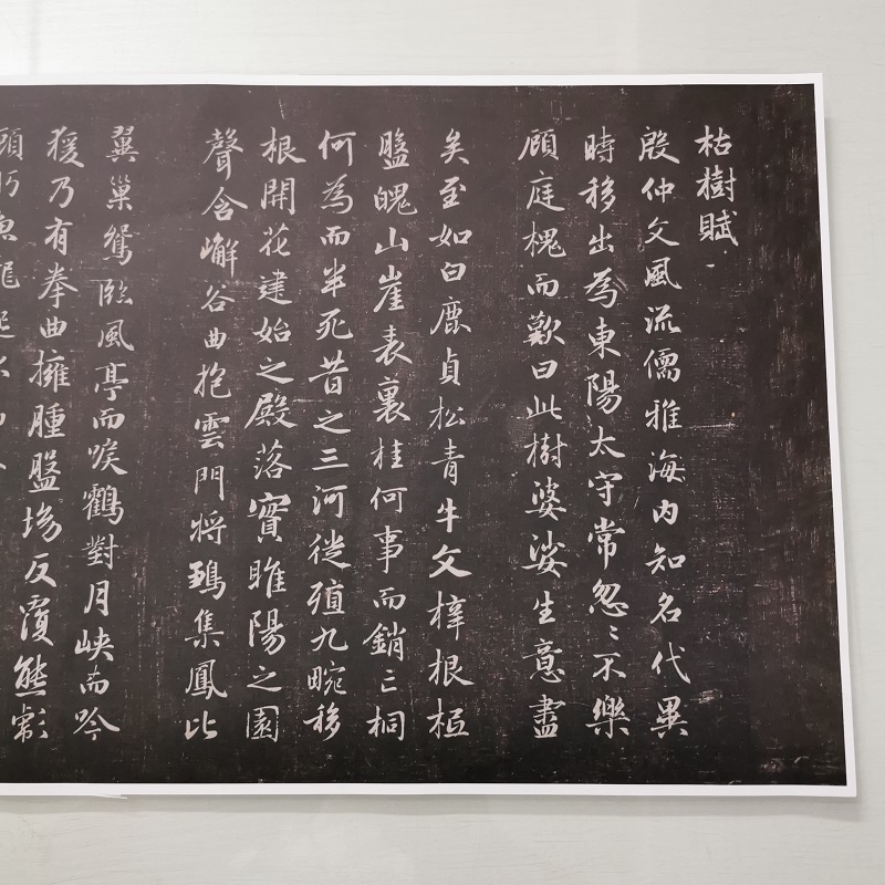 赵孟頫枯树赋书法真迹微喷装裱