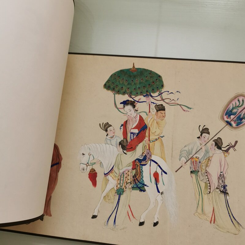 朱宣初 昭君出塞图 复古书画人物国画真迹微喷仿古临摹装饰复制品