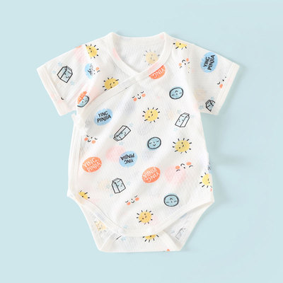 纯棉新生儿衣服短袖工厂直销夏季