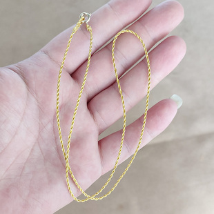 高端高档纯手工编织蜜蜡玉坠黄金吊坠儿童锁骨金色极细项链绳挂绳