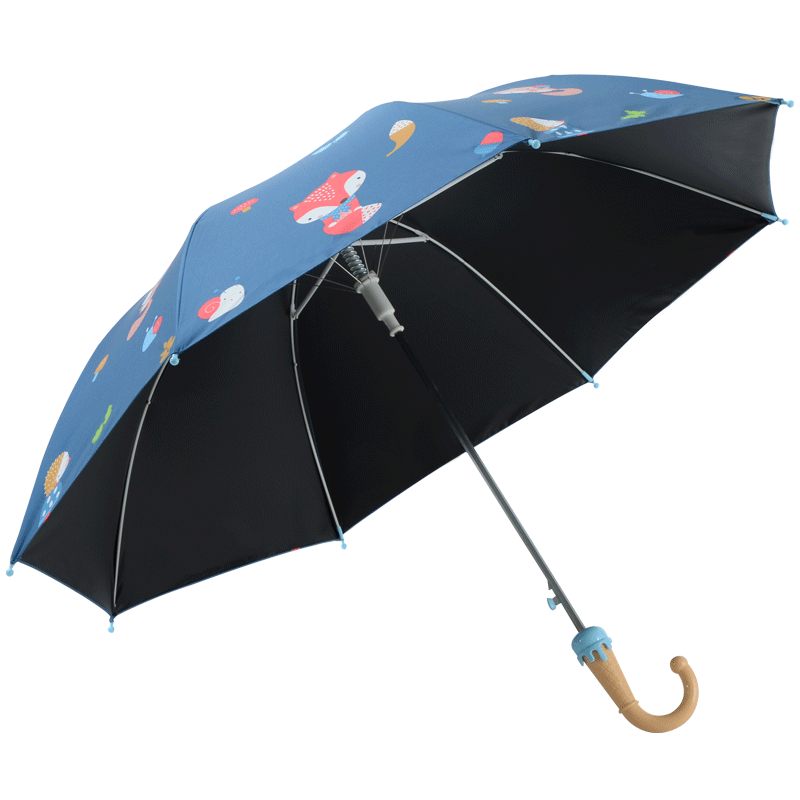 天堂黑胶直杆防晒晴雨伞