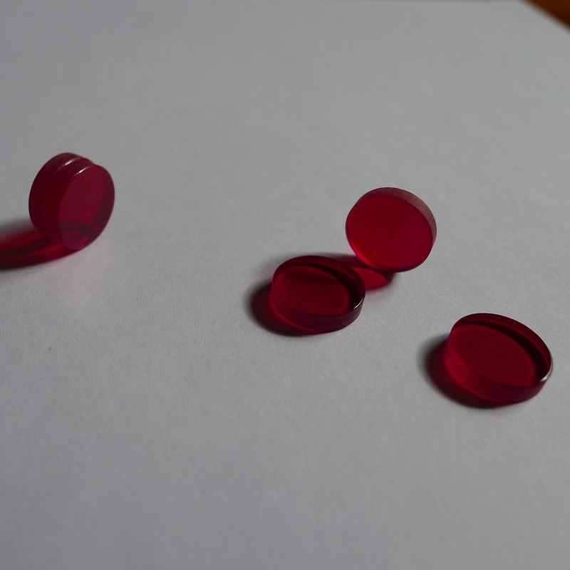 HB610 HB650 JB670 长波通滤光片 红色滤镜透过红光 直径12.7*3mm