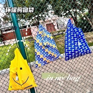 外贸原单日式加厚尼龙面料折叠购物袋大容量环保袋手提收纳袋超市