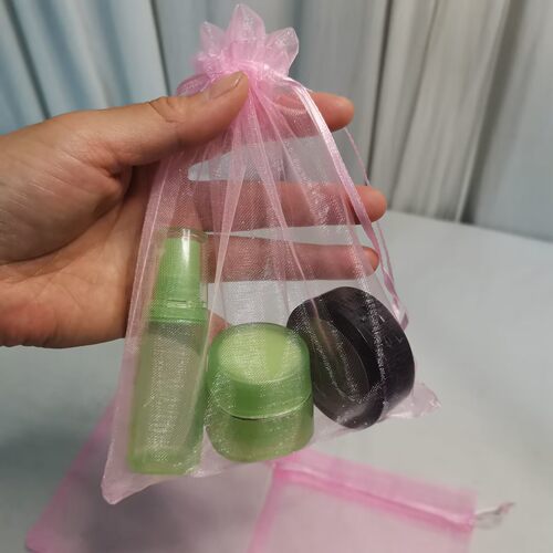 透明网纱小收纳袋抽绳袋