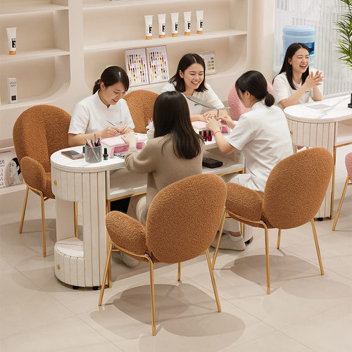 美甲店椅子顾客专用椅美甲师化妆椅女生卧室靠背梳妆凳休闲电脑椅